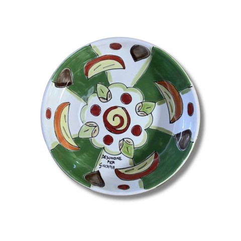 Sicilian handmade bottom plate Plate De Simone per Giusina Cassata to Love Sicilian handmade bottom plate Plate De Simone per Giusina Cassata to Love